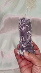 Dark In Rome Candles, 3D Crown Frosted Moldings, 3 pc set!
