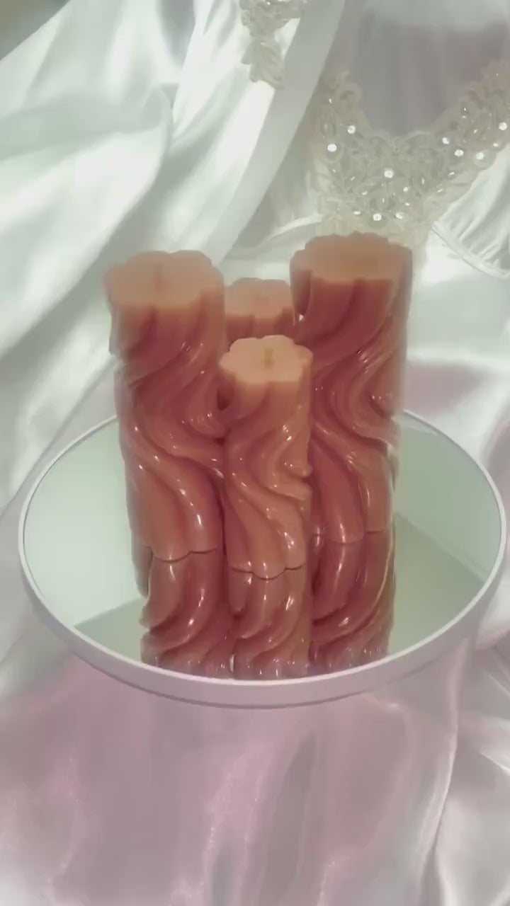 Ripples Of Time in Copper Sun Tan, 3D Crown Molded, 4 pc set!